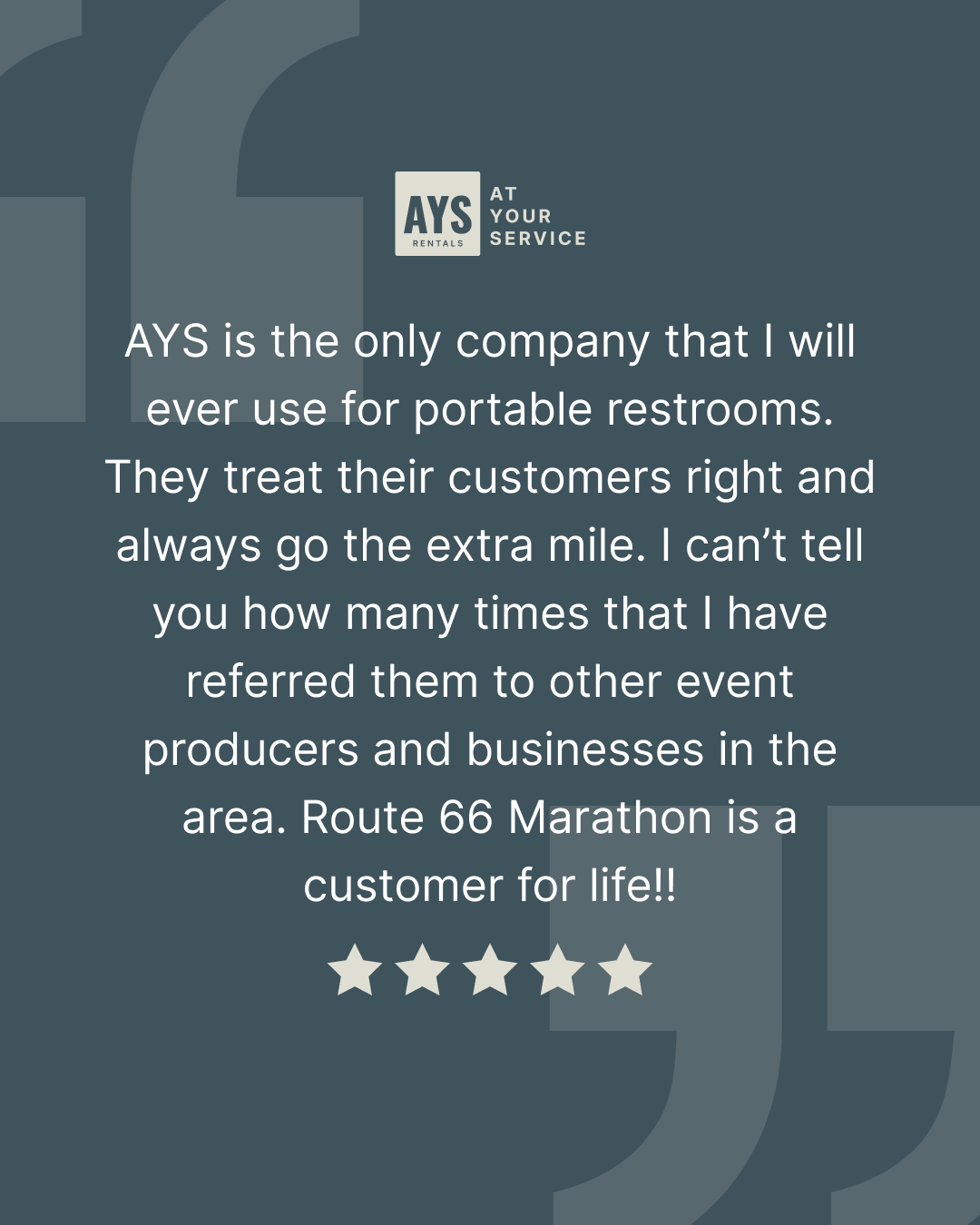 Customer testimonial social post