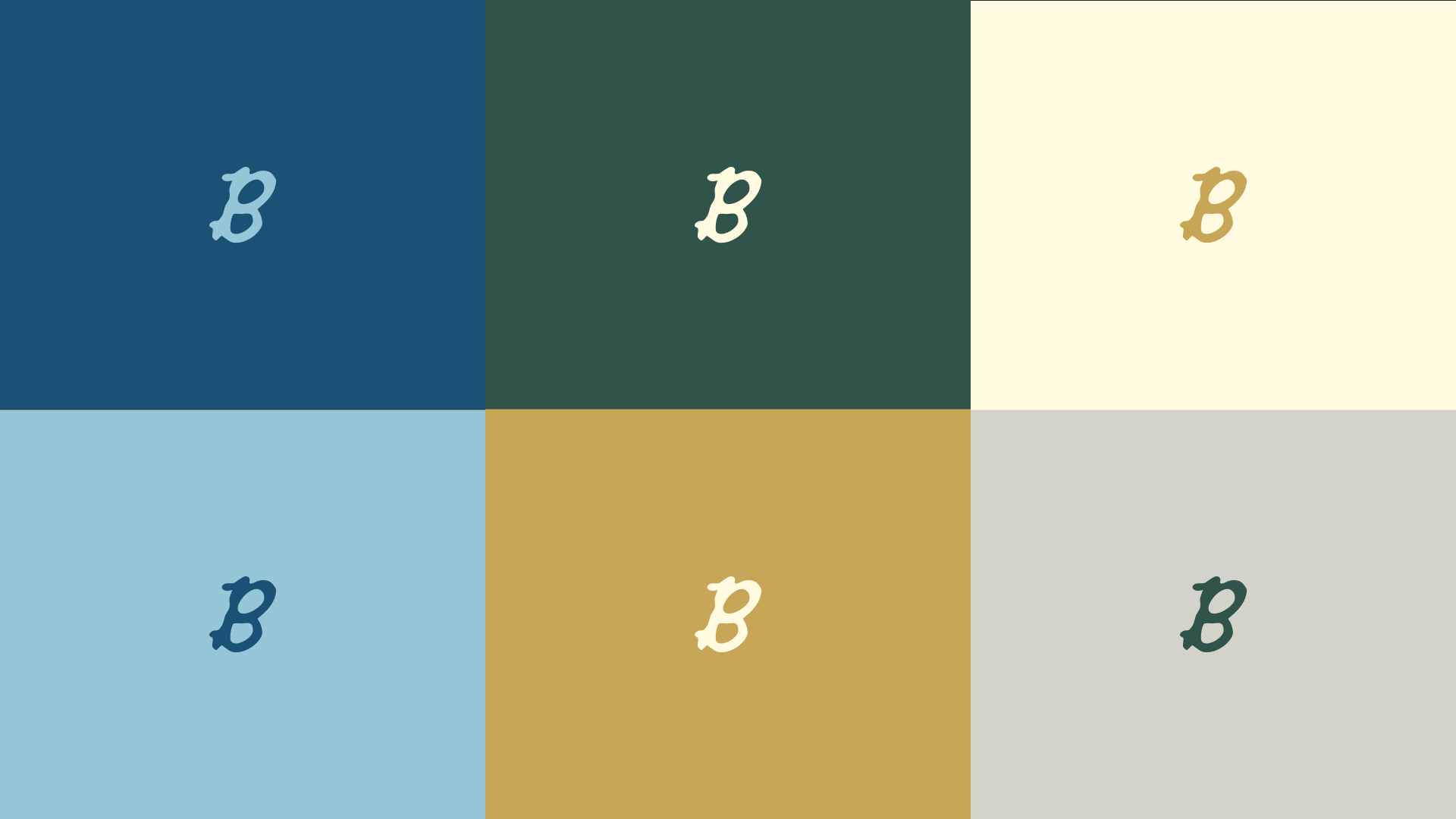 Monogram across the brand palette