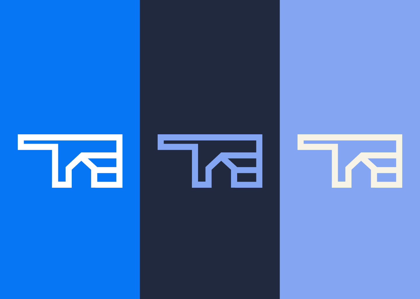 Brand mark in the campaign blue
