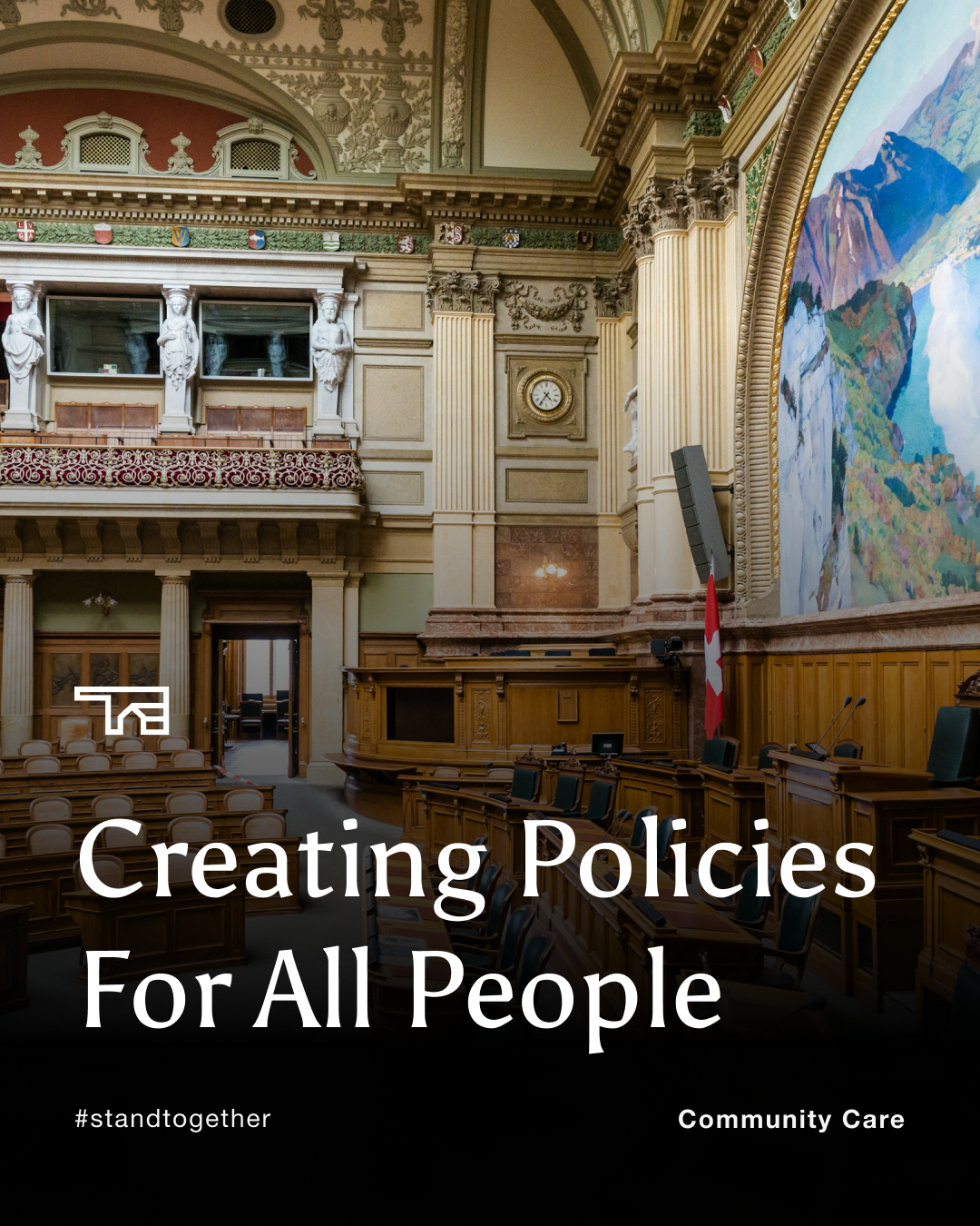 Social campaign post: creating policies for all people