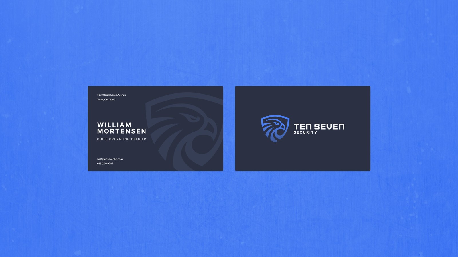 Ten Seven Security business card design